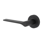 Door Lever Como Rose Round Concealed Fix Left Hand Fixed Matt Black L119xP62mm BPD52mm in Matt Black