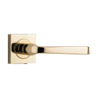 Door Lever Annecy Square Rose Pair Polished Brass H52xW52xP65mm
(Latch/Lock Sold Separately) in Polished Brass