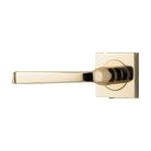 Door Lever Annecy Rose Square Concealed Fix Left Hand Fixed Polished Brass L117xP66mm BPH52xW52mm in Polished Brass
