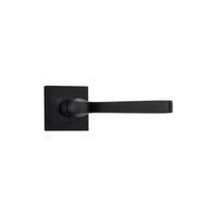 Door Lever Annecy Square Rose Pair Matt Black H52xW52xP65mm
(Latch/Lock Sold Separately) in Matt Black