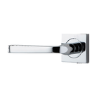 Door Lever Annecy Rose Square Concealed Fix Left Hand Fixed Polished Chrome L117xP66mm BPH52xW52mm in Polished Chrome