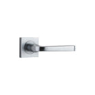Door Lever Annecy Square Rose Pair Brushed Chrome H52xW52xP65mm
(Latch/Lock Sold Separately) in Brushed Chrome