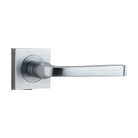 Door Lever Annecy Square Rose Pair Brushed Chrome H52xW52xP65mm
(Latch/Lock Sold Separately) in Brushed Chrome