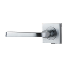 Door Lever Annecy Rose Square Concealed Fix Left Hand Fixed Brushed Chrome L117xP66mm BPH52xW52mm in Brushed Chrome