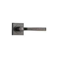 Door Lever Annecy Square Rose Pair Distressed Nickel H52xW52xP65mm
(Latch/Lock Sold Separately) in Distressed Nickel