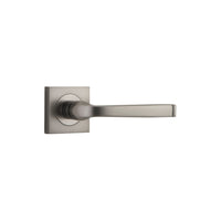 Door Lever Annecy Square Rose Pair Satin Nickel H52xW52xP65mm
(Latch/Lock Sold Separately) in Satin Nickel