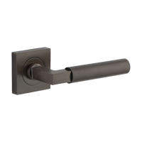 Door Lever Berlin Square Rose Pair Signature Brass L139xP60mm BP52x52mm in Signature Brass