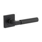 Door Lever Berlin Square Rose Pair Matt Black L139xP60mm BP52x52mm in Matt Black