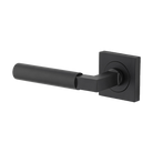 Door Lever Berlin Rose Square Concealed Fix Left Hand Fixed Matt Black L120xP60mm BPH52xW52mm in Matt Black