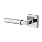 Door Lever Berlin Rose Square Concealed Fix Left Hand Fixed Polished Chrome L120xP60mm BPH52xW52mm in Polished Chrome