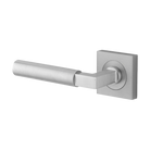 Door Lever Berlin Rose Square Concealed Fix Left Hand Fixed Brushed Chrome L120xP60mm BPH52xW52mm in Brushed Chrome