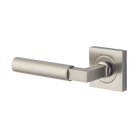 Door Lever Berlin Rose Square Concealed Fix Left Hand Fixed Satin Nickel L120xP60mm BPH52xW52mm in Satin Nickel
