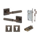 Door Lever Brunswick Rose Square Pair Signature Brass L120xP60mm BPH52xW52mm Mortice Lock Euro Signature Brass CTC85mm Backset 60mm Euro Cylinder Dual Function 5 Pin Signature Brass 65mm KA4 Escutcheon Euro Concealed Fix Square Pair H52xW52xP10mm in Signature Brass
