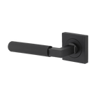 Door Lever Brunswick Rose Square Concealed Fix Left Hand Fixed Matt Black L120xP60mm BPH52xW52mm in Matt Black