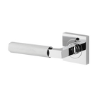 Door Lever Brunswick Rose Square Concealed Fix Left Hand Fixed Polished Chrome L120xP60mm BPH52xW52mm in Polished Chrome