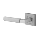 Door Lever Brunswick Rose Square Concealed Fix Left Hand Fixed Brushed Chrome L120xP60mm BPH52xW52mm in Brushed Chrome