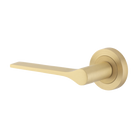 Door Lever Como Rose Round Concealed Fix Left Hand Fixed Brushed Brass L119xP62mm BPD52mm in Brushed Brass