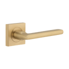 Door Lever Baltimore Square Rose Pair Brushed Brass H52xW52xP55mm
(Latch/Lock Sold Separately) in Brushed Brass