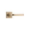 Door Lever Annecy Square Rose Pair Brushed Brass H52xW52xP65mm

(Latch/Lock Sold Separately) in Brushed Brass