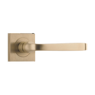 Door Lever Annecy Square Rose Pair Brushed Brass H52xW52xP65mm
(Latch/Lock Sold Separately) in Brushed Brass