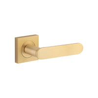Door Lever Bronte Rose Square Pair Brushed Brass H52xW52xP56mm in Brushed Brass