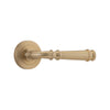 Door Lever Verona Round Rose Pair Brushed Brass D52xP59mm

(Latch/Lock Sold Separately) in Brushed Brass