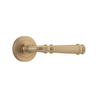 Door Lever Verona Round Rose Pair Brushed Brass D52xP59mm

(Latch/Lock Sold Separately) in Brushed Brass