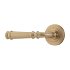 Door Lever Verona Rose Round Concealed Fix Left Hand Fixed Brushed Brass L122 xP59mm BPD52mm in Brushed Brass