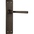 Door Lever Menton Latch Pair Antique Brass H225xW50xP75mm in Antique Brass