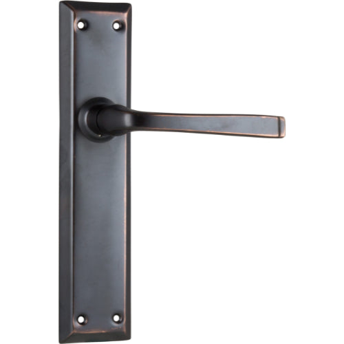 Door Lever Menton Latch Pair Antique Copper H225xW50xP75mm in Antique Copper