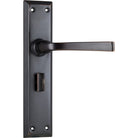 Door Lever Menton Privacy Pair Antique Copper H225xW50xP75mm in Antique Copper