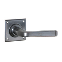 Door Lever Menton Square Rose Pair Antique Copper H60xW60xP70mm

(Latch/Lock Sold Separately) in Antique Copper