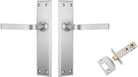 Door Lever Menton Satin Chrome Passage Set in Satin Chrome