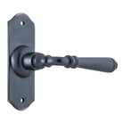Door Lever Reims Latch Pair Antique Copper H110xW43xP65mm in Antique Copper