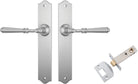 Door Lever Reims Satin Chrome Passage Set in Satin Chrome