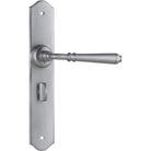 Door Lever Reims Privacy Pair Satin Chrome H240xW40xP70mm in Satin Chrome