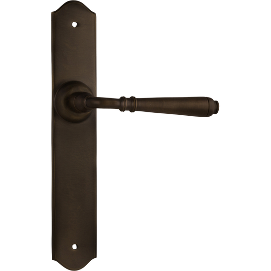 Door Lever Reims Latch Pair Antique Brass H240xW40xP70mm in Antique Brass