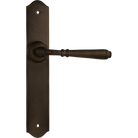 Door Lever Reims Latch Pair Antique Brass H240xW40xP70mm in Antique Brass