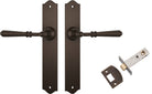 Door Lever Reims Antique Brass Passage Set in Antique Brass