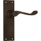 Door Lever Victorian Latch Pair Antique Brass H152xW42xP59mm in Antique Brass