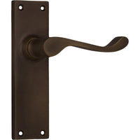 Door Lever Victorian Latch Pair Antique Brass H152xW42xP59mm in Antique Brass