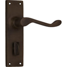 Door Lever Victorian Privacy Pair Antique Brass H152xW42xP59mm in Antique Brass