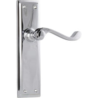 Door Lever Milton Latch Pair Chrome Plated H200xW50xP68mm in Chrome Plated