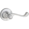 Door Lever Milton Round Rose Pair Satin Chrome D63xP68mm

(Latch/Lock Sold Separately) in Satin Chrome