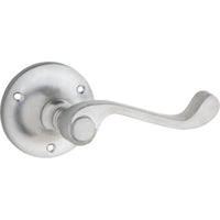 Door Lever Milton Round Rose Pair Satin Chrome D63xP68mm

(Latch/Lock Sold Separately) in Satin Chrome