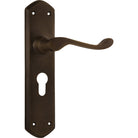 Door Lever Windsor Euro Pair Antique Brass H200xP60xW45mm in Antique Brass