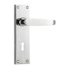 Door Lever Balmoral Lock Pair Chrome Plated H156xW42xP46mm in Chrome Plated