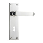 Door Lever Balmoral Lock Pair Chrome Plated H156xW42xP46mm in Chrome Plated