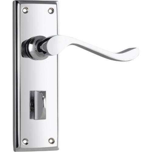 Door Lever Camden Privacy Pair Chrome Plated H152xW50xP60mm in Chrome Plated