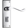 Door Lever Camden Privacy Pair Chrome Plated H152xW50xP60mm in Chrome Plated